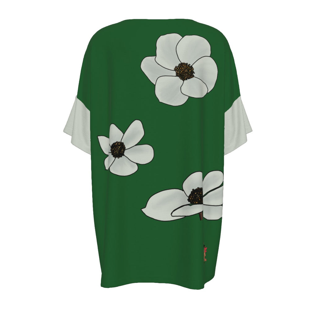 BC Dogwood - drop shoulder tee - forest green