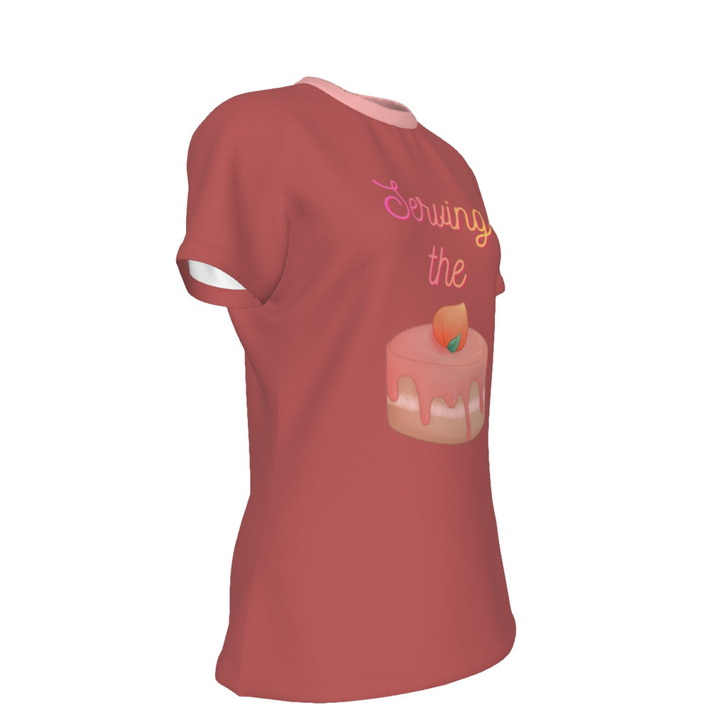 Serving the Cake - salmon - round neck
