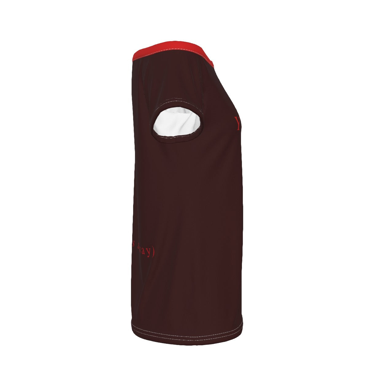 Yeah No - off shoulder tee - oxblood and red