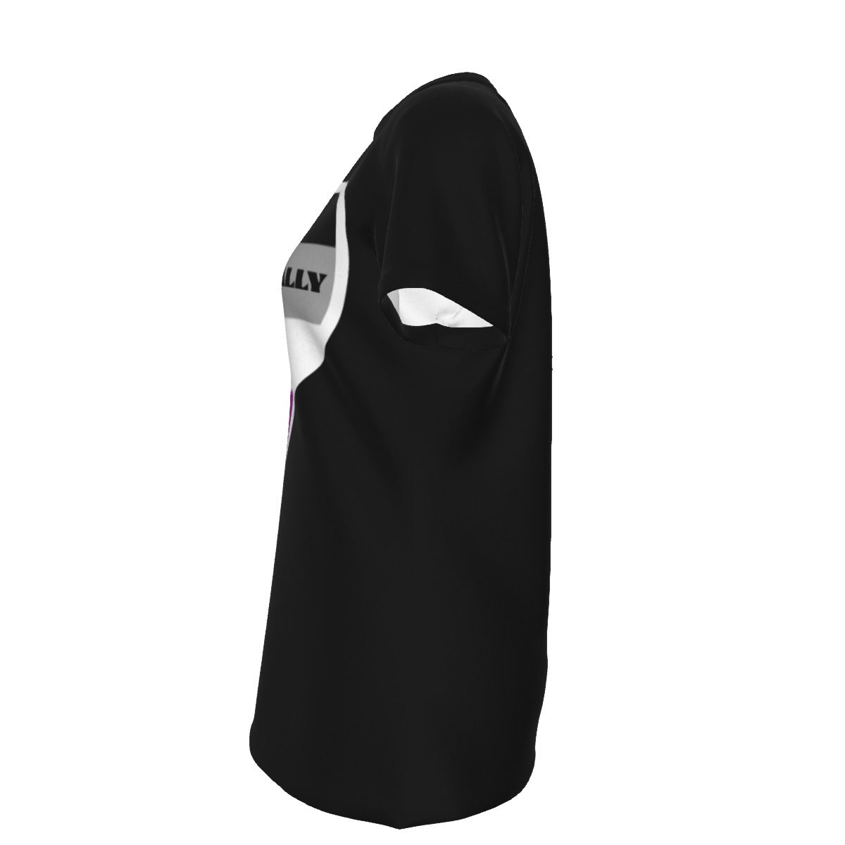 Pride - Asexual - round neck tee - black