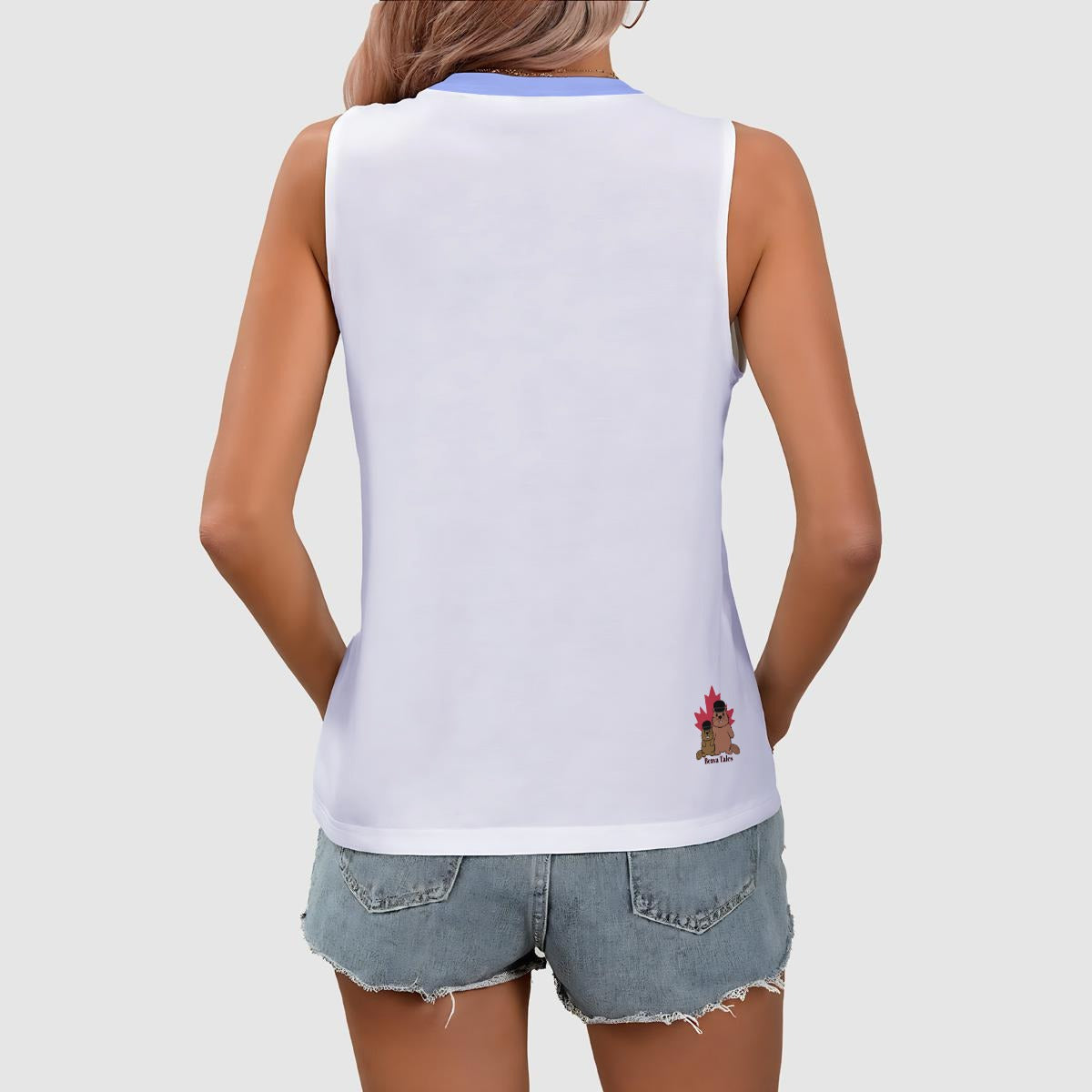 Hammerhead - v neck tank - white