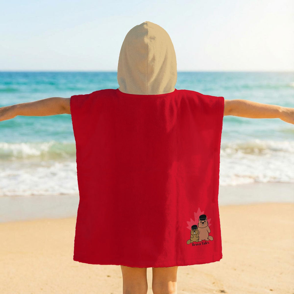Kid's Hooded Towel Poncho - Poutine