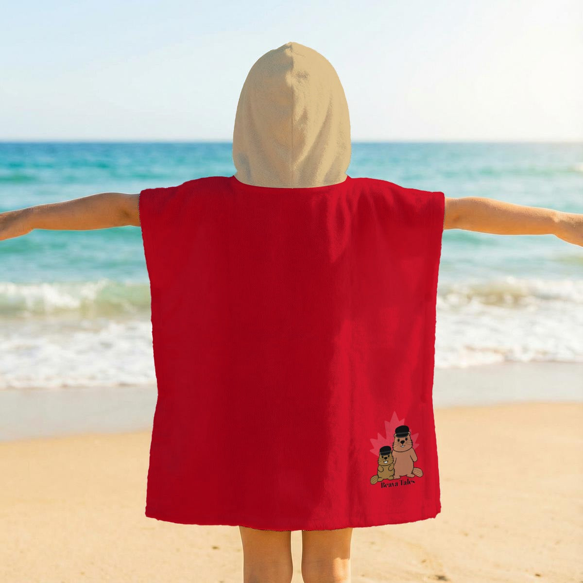 Kid's Hooded Towel Poncho - Poutine