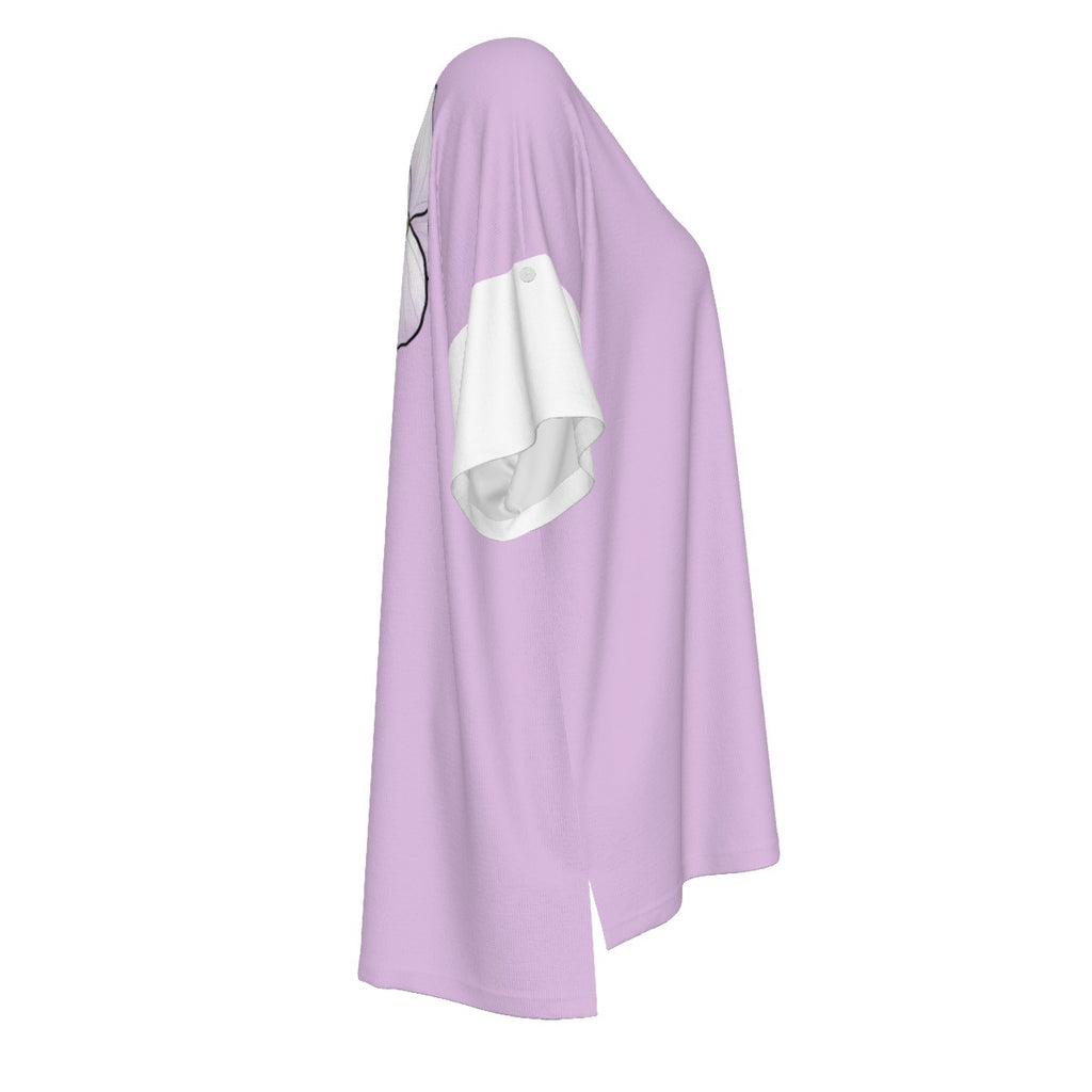 Nova Scotia Mayflower - drop shoulder tee - lilac
