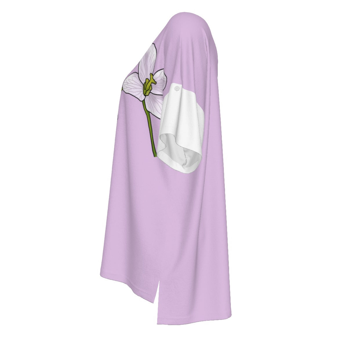 Nova Scotia Mayflower - drop shoulder tee - lilac