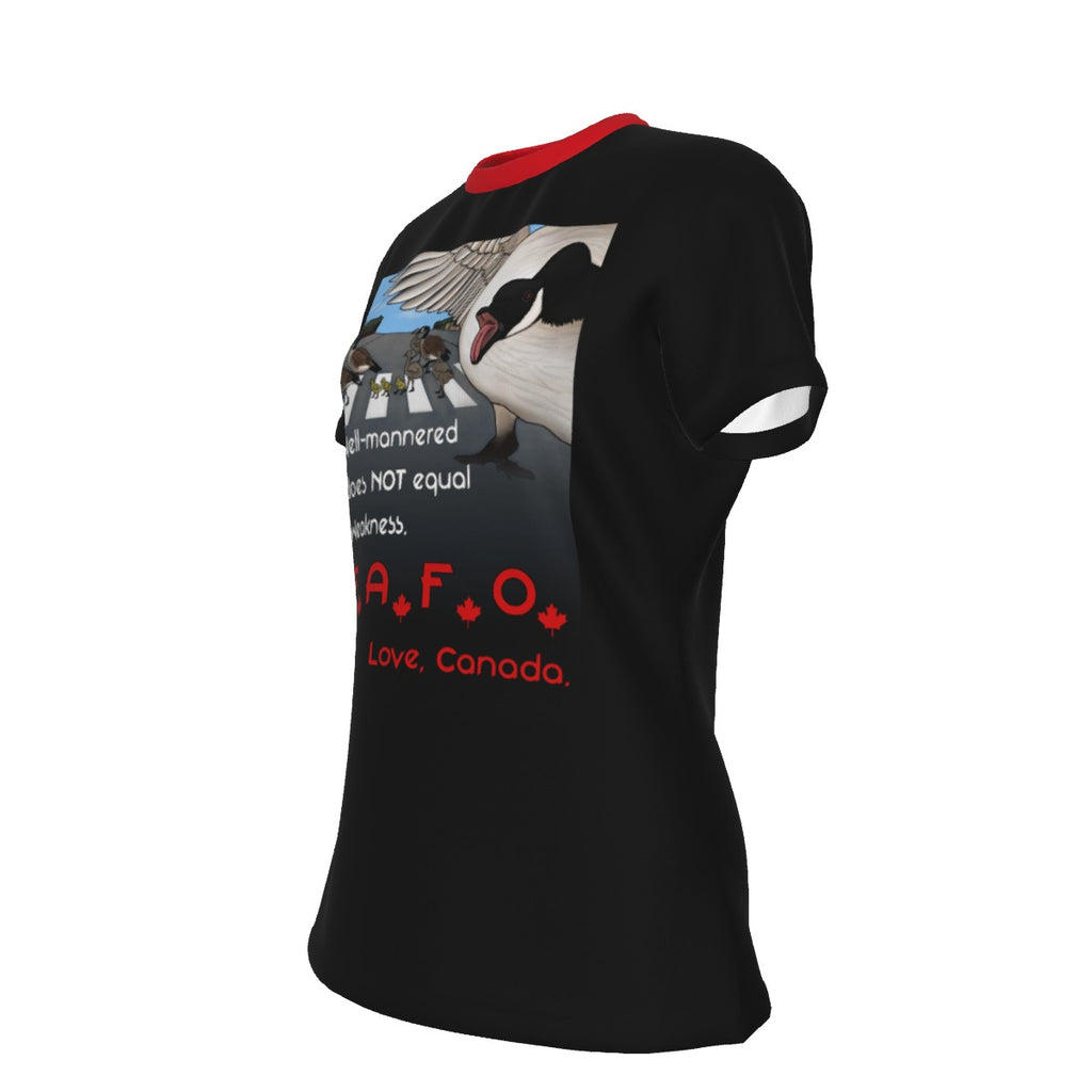 Canada FAFO - scoop neck - black