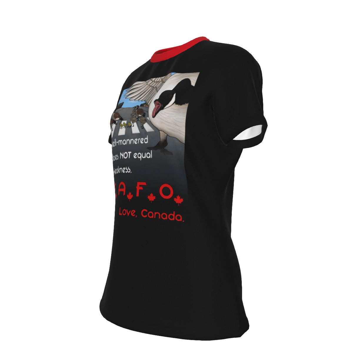 Canada FAFO - scoop neck - black