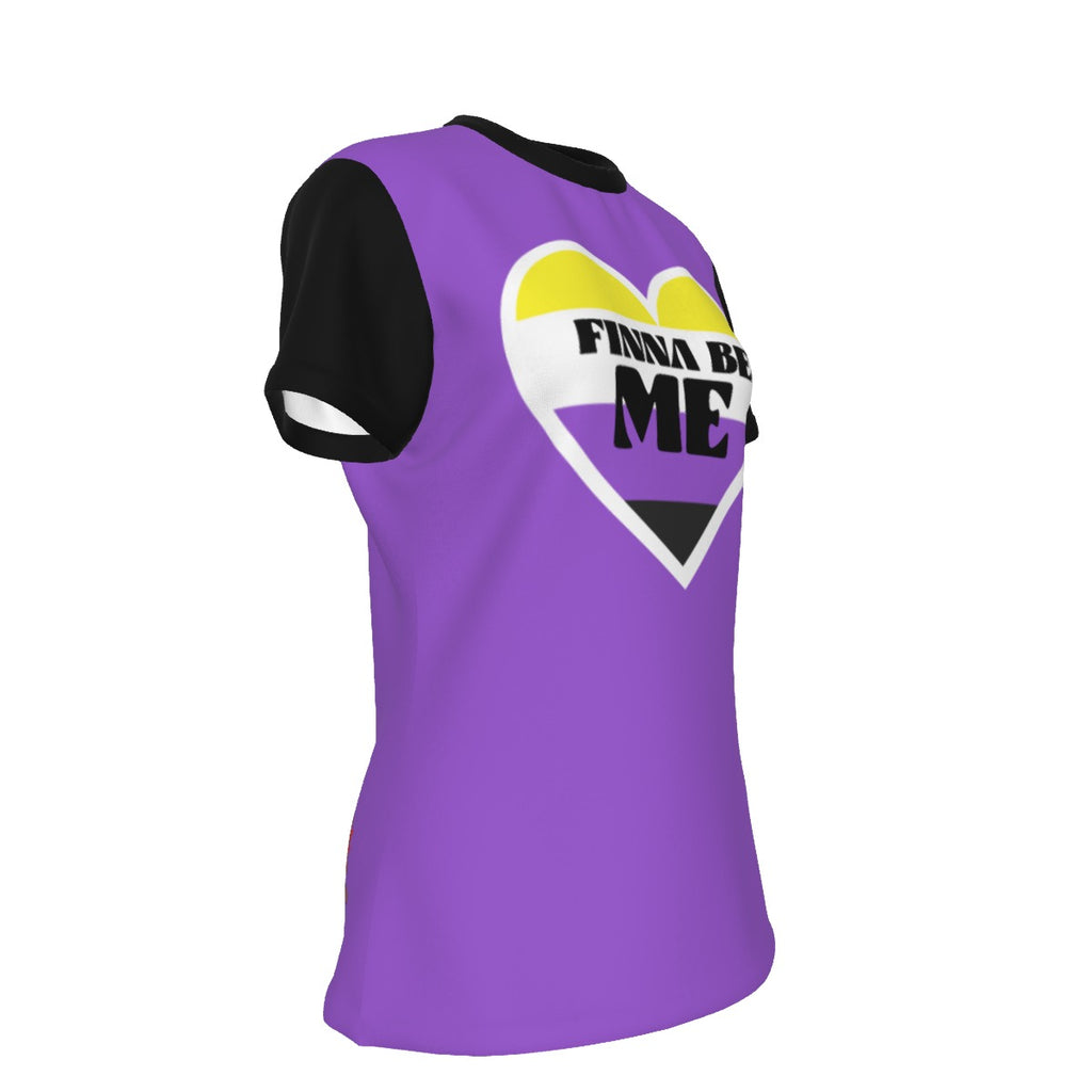 Finna Me - Non Binary - round neck tee - purple