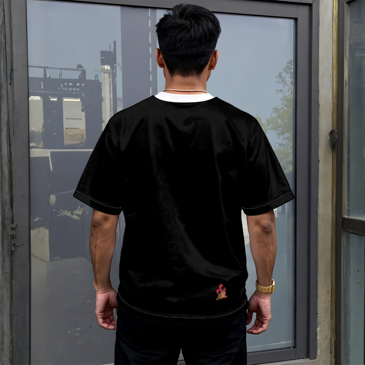 Ready for the day - unisex drop shoulder tee - black