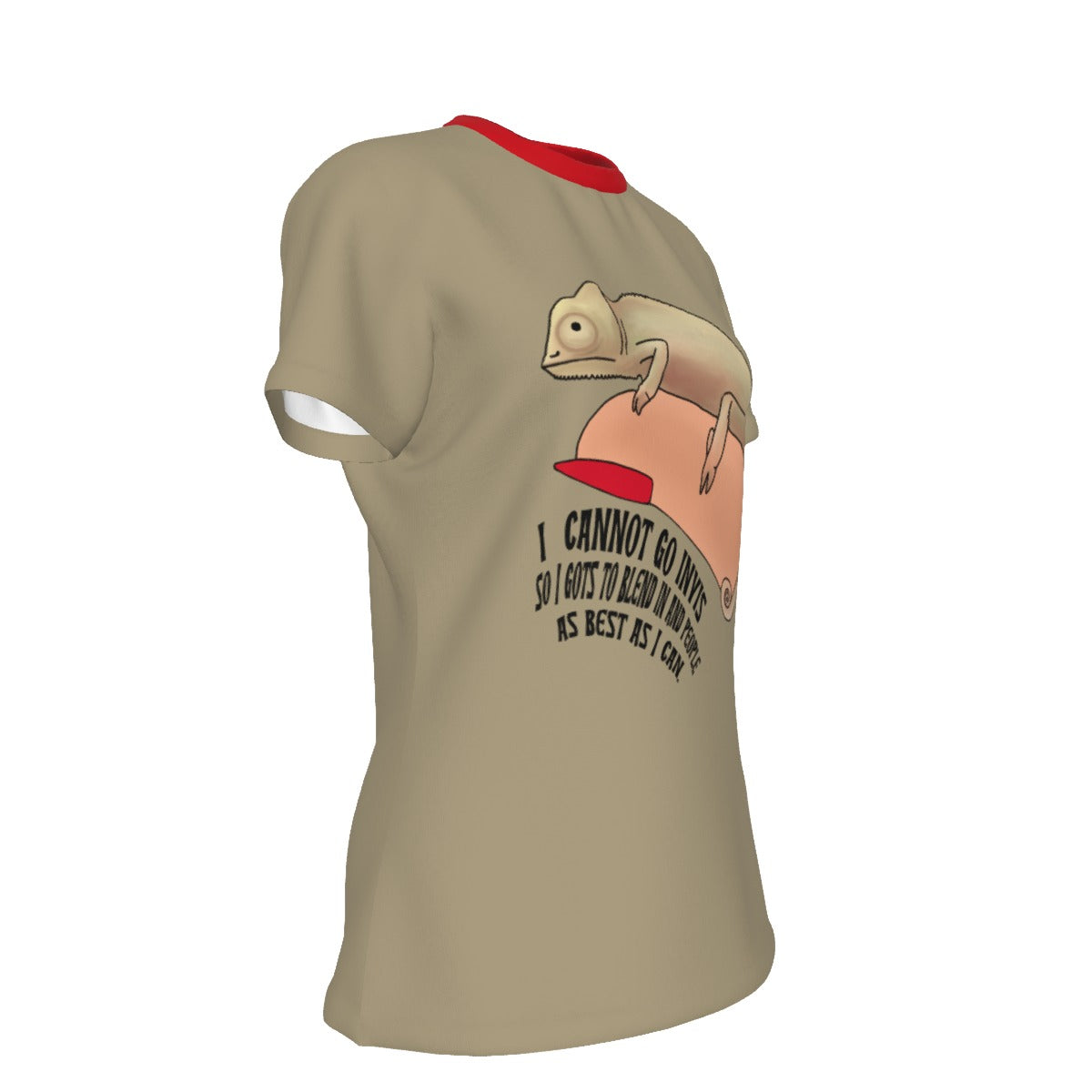Chameleon - round neck tee - tan taupe