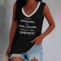 Antisocial - V neck tank - black