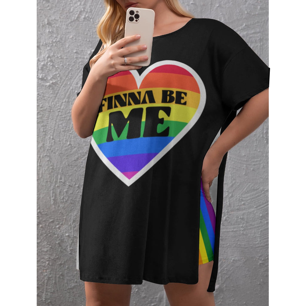 Finna Me - Rainbow - shorts set - black