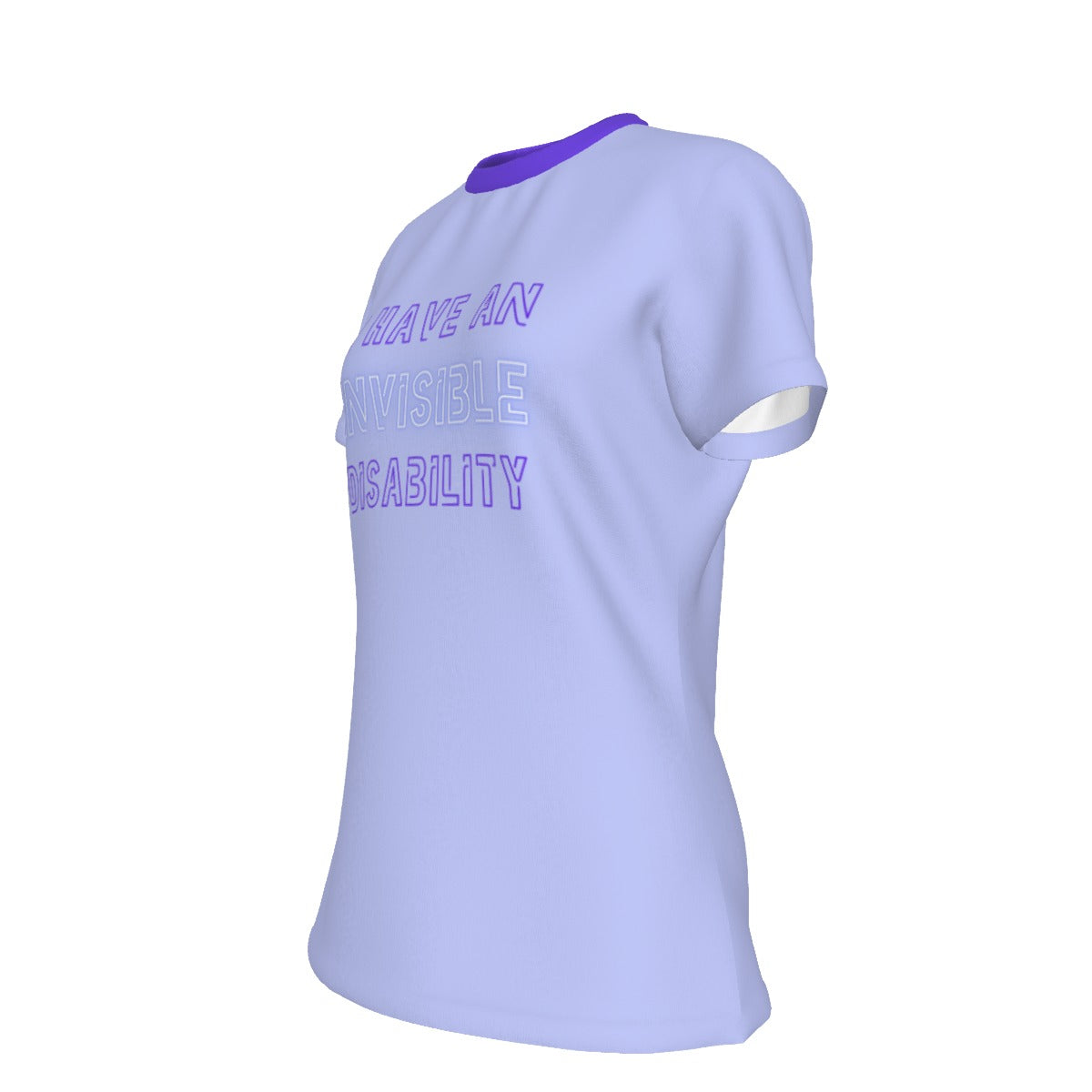 Invisible Disability - round neck - baby periwinkle