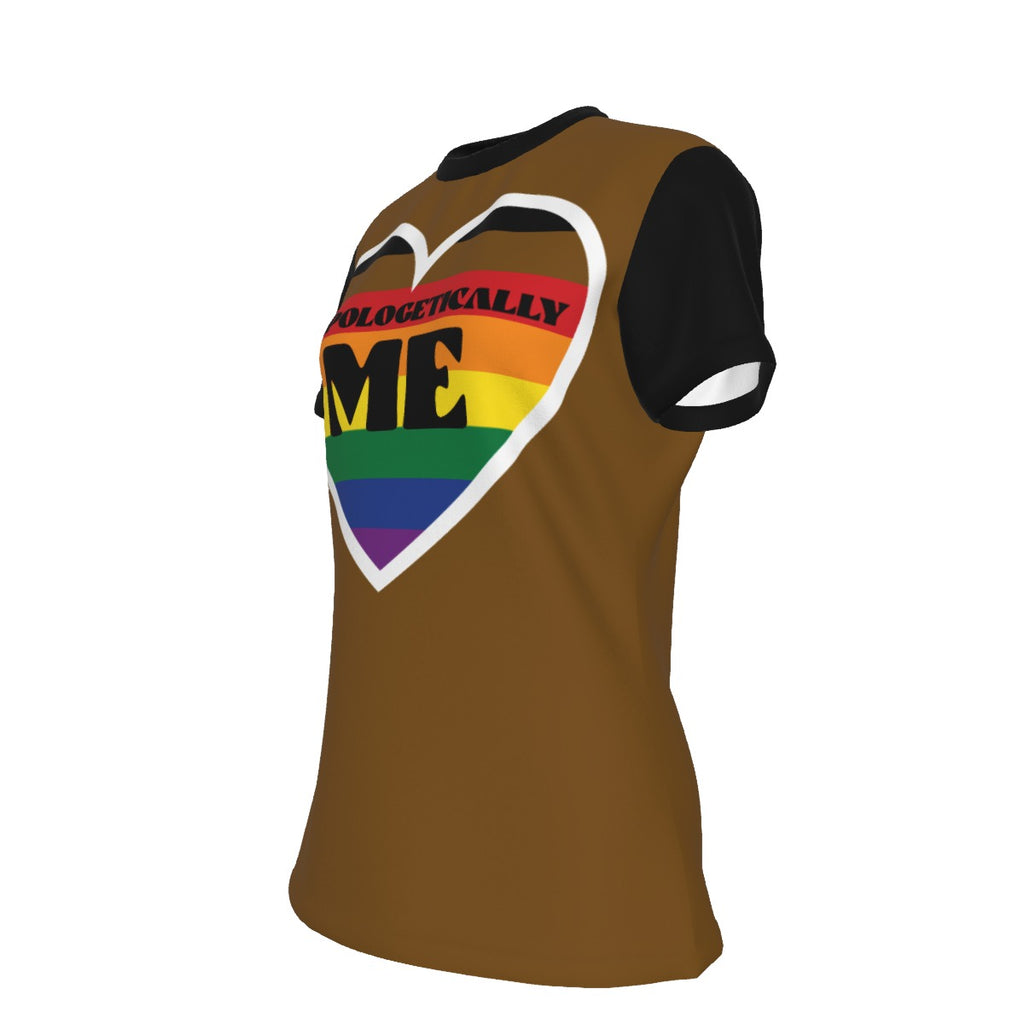 Pride - POC Rainbow - round neck tee - brown