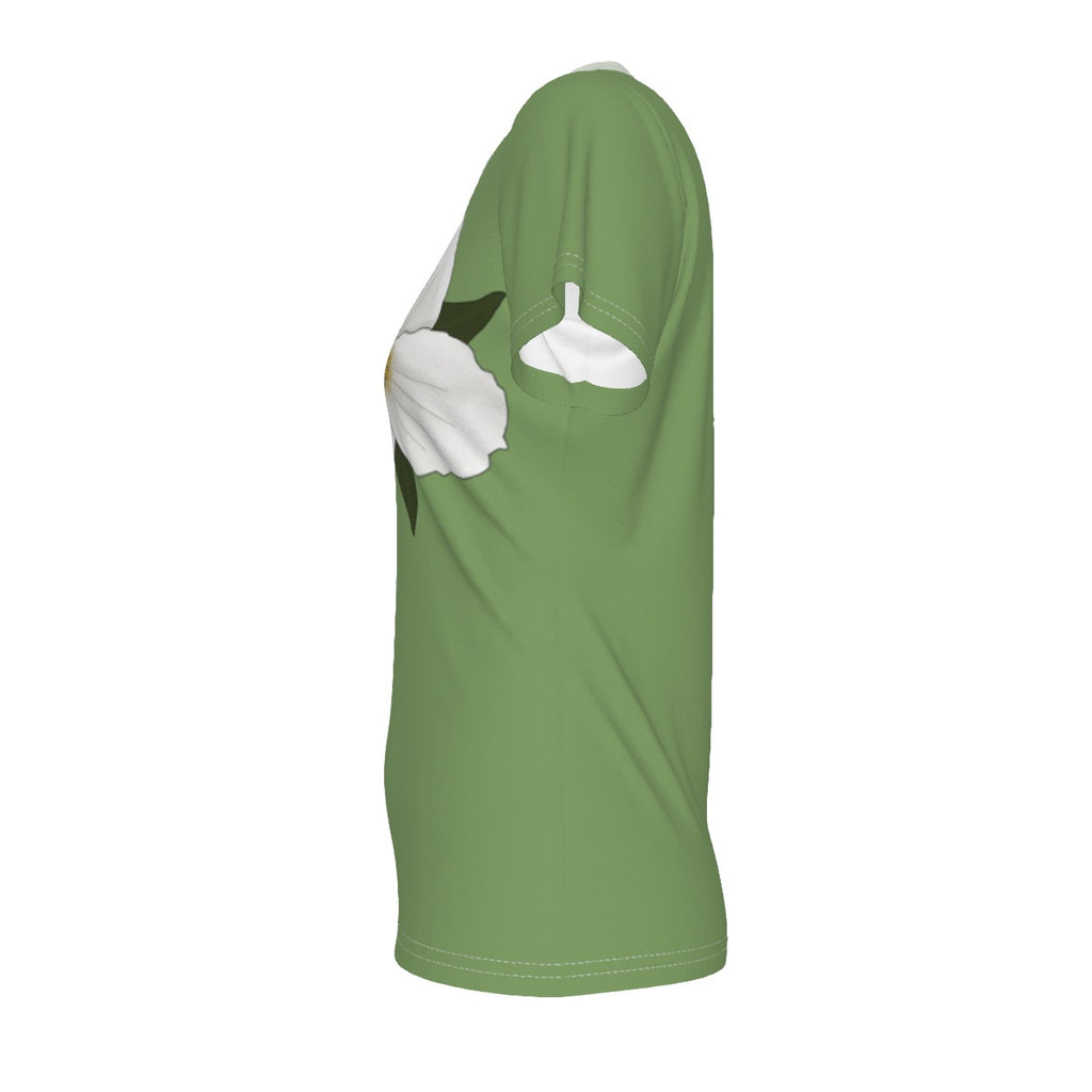 Ontario Trillium - V neck tee - green