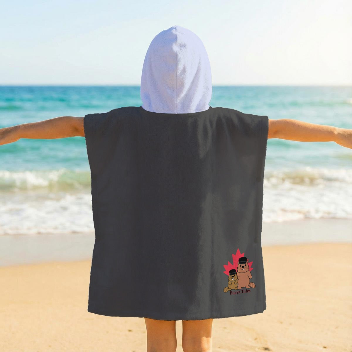 Kid's Hooded Towel Poncho - invisible disability