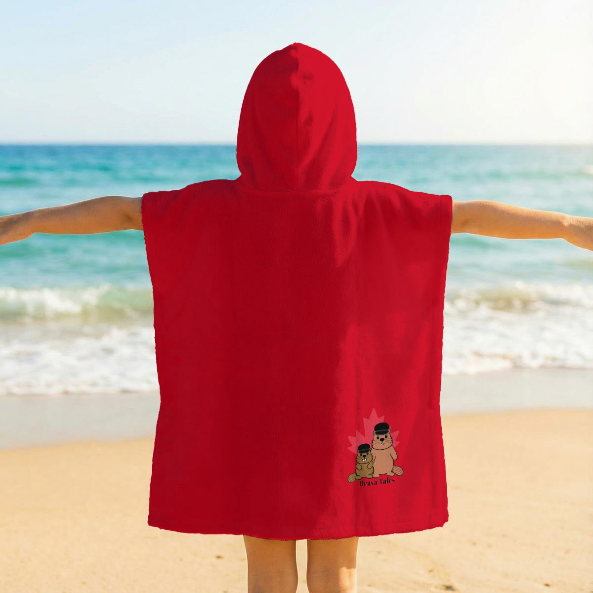 Kid's Hooded Towel Poncho - Year of the Rabbit