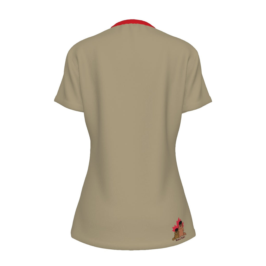 Chameleon - round neck tee - tan taupe