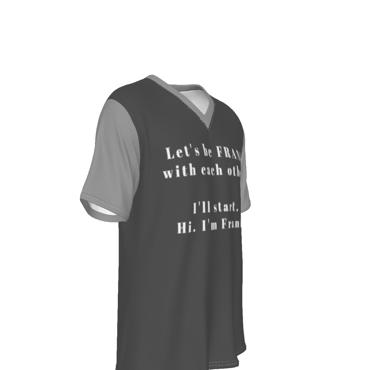 Let's Be Frank - Men's V neck tee - grey