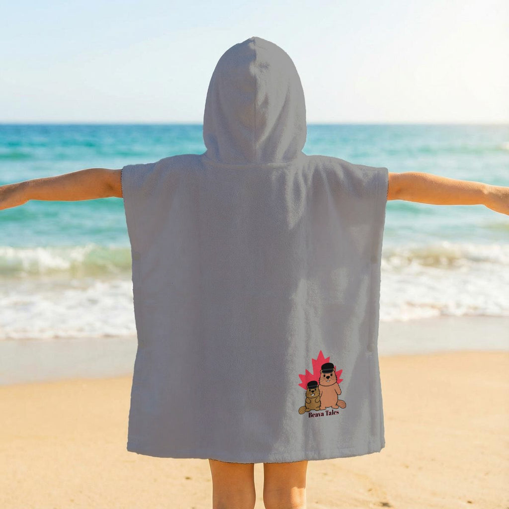 Kid's Hooded Towel Poncho - Nailed It Shark
