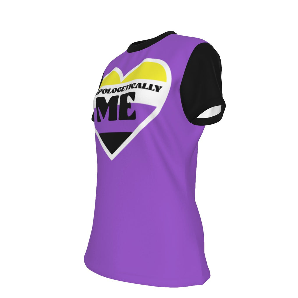 Pride - Non Binary - round neck tee - purple