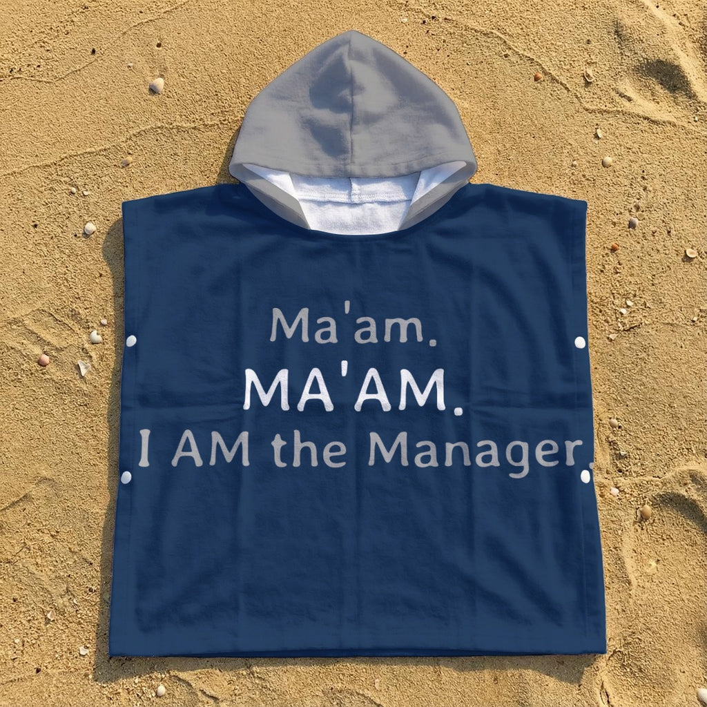 Kid's Hooded Towel Poncho - Manager