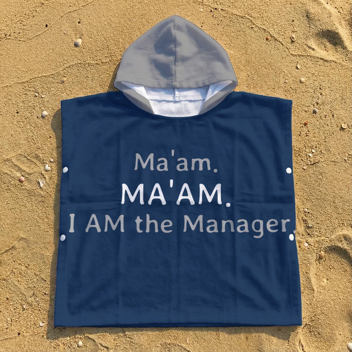 Kid's Hooded Towel Poncho - Manager
