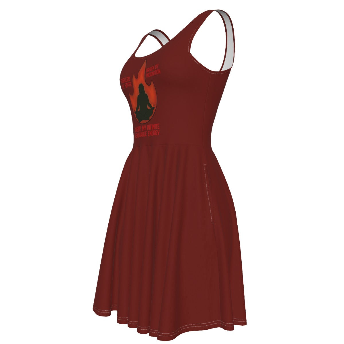 Anger Issues - tank vest dress - maroon