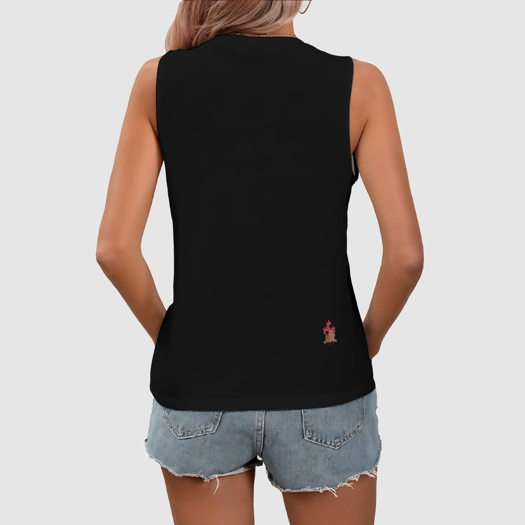 Patty Cake - V neck tank - black