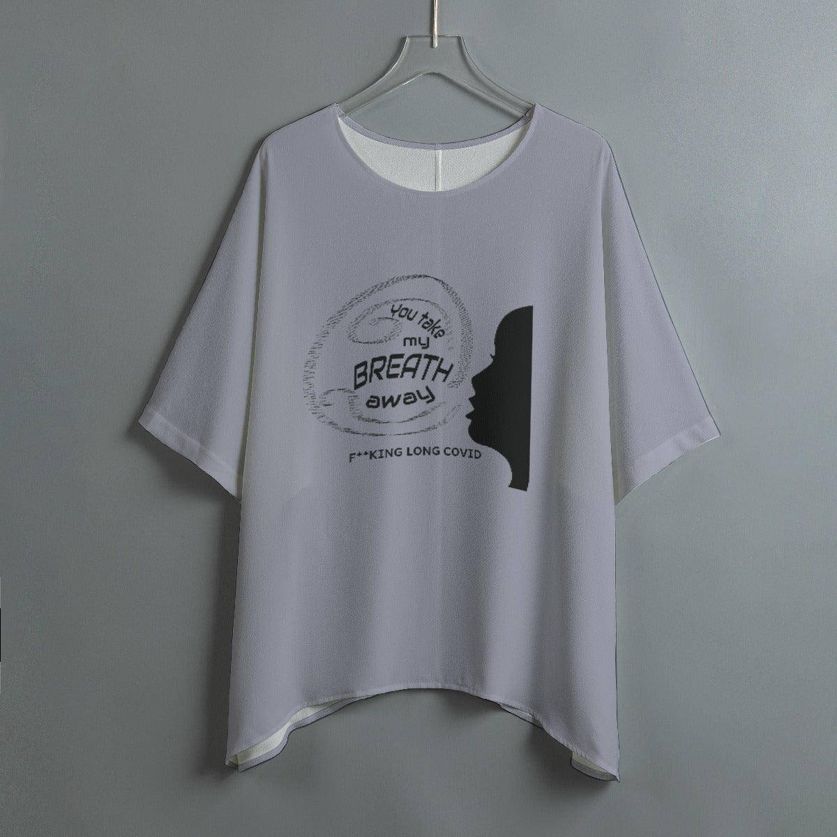 Breathless - Long Covid - bat sleeve - grey