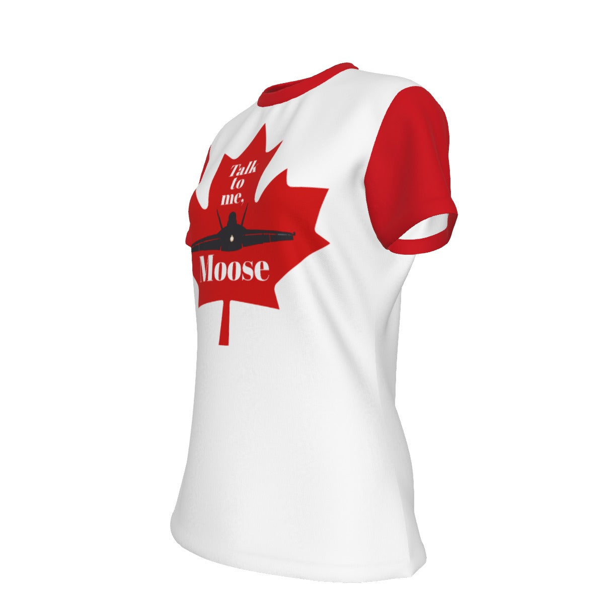 Canadiana - Talk to Me, Moose - white - round neck