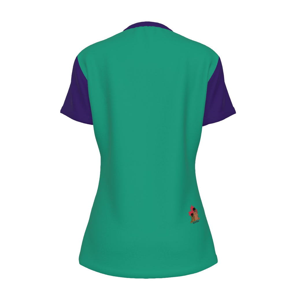 Penguins - gay - round neck tee - green indigo