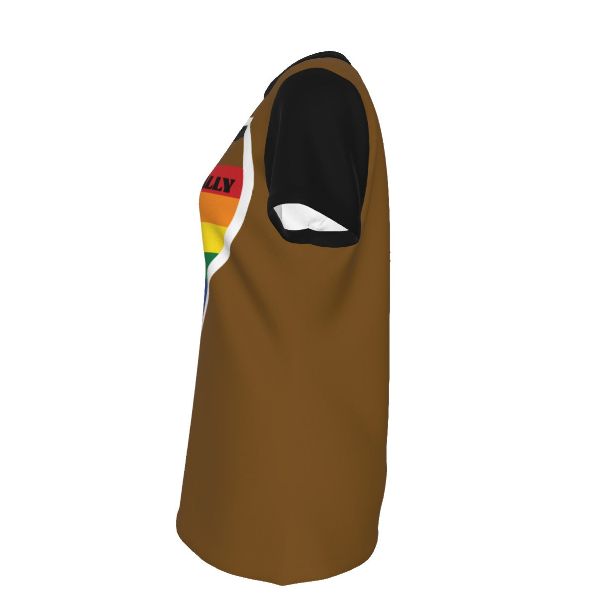 Pride - POC Rainbow - round neck tee - brown
