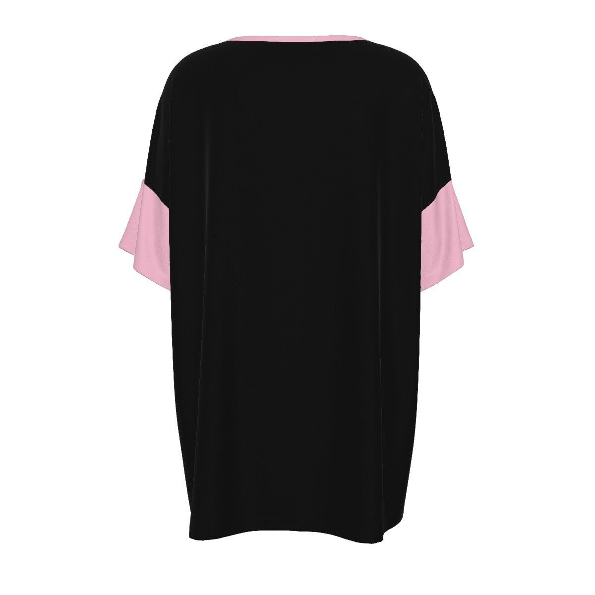 Plum Blossoms - Drop Shoulder Tee - black