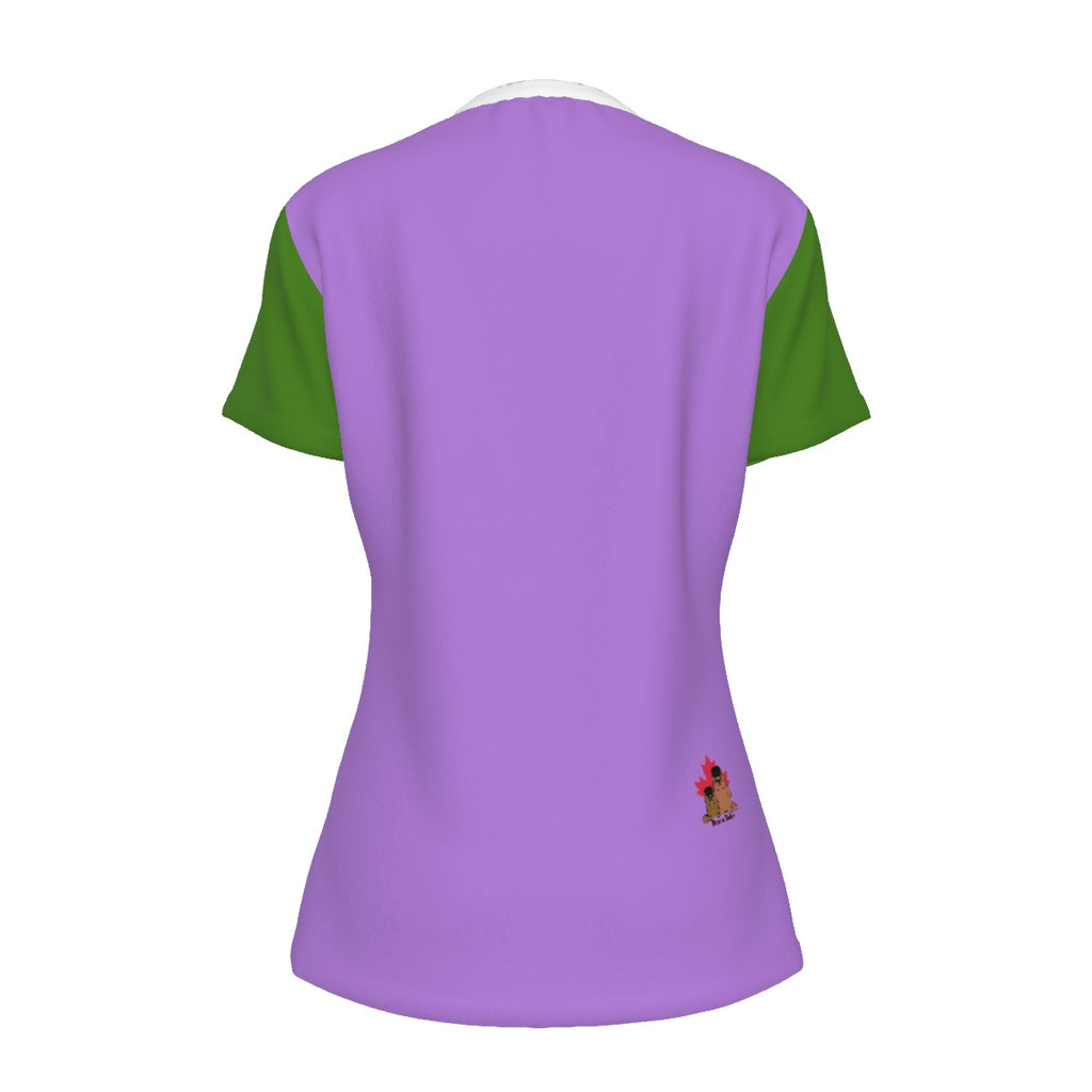 Gender is a construct - round neck tee - purple and green