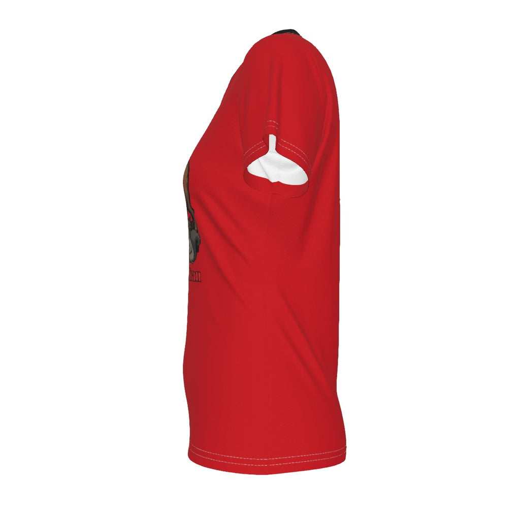 THICCCanadian - V neck tee - red