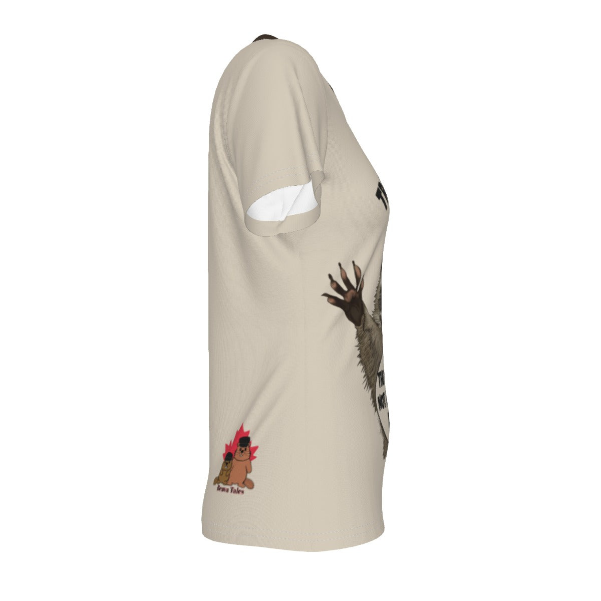 Trash Princess - V neck tee - tan