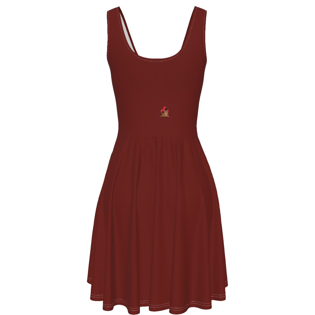 Anger Issues - tank vest dress - maroon