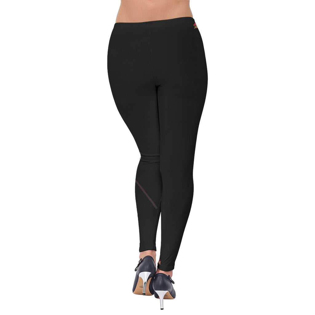 Plum Blossom Branch - Leggings Black