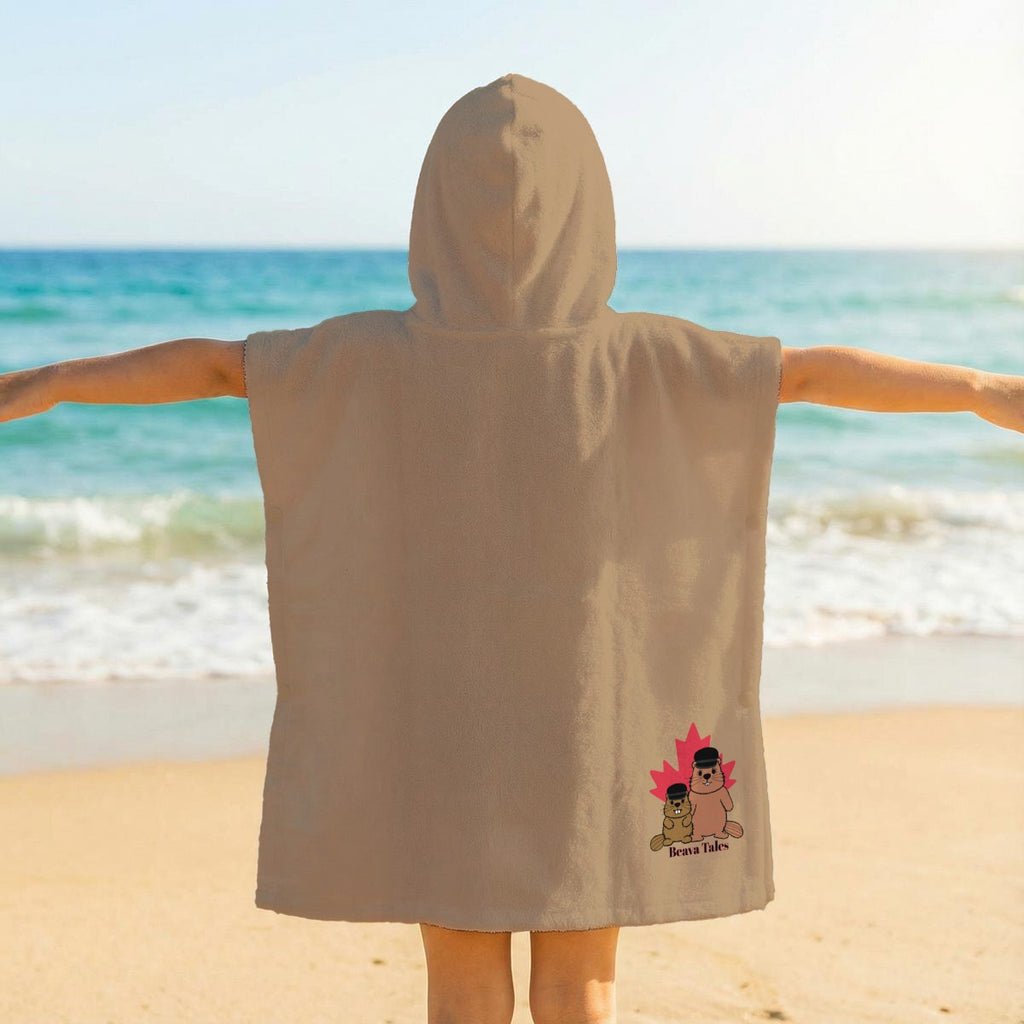 Kid's Hooded Towel Poncho - Potato the Cat
