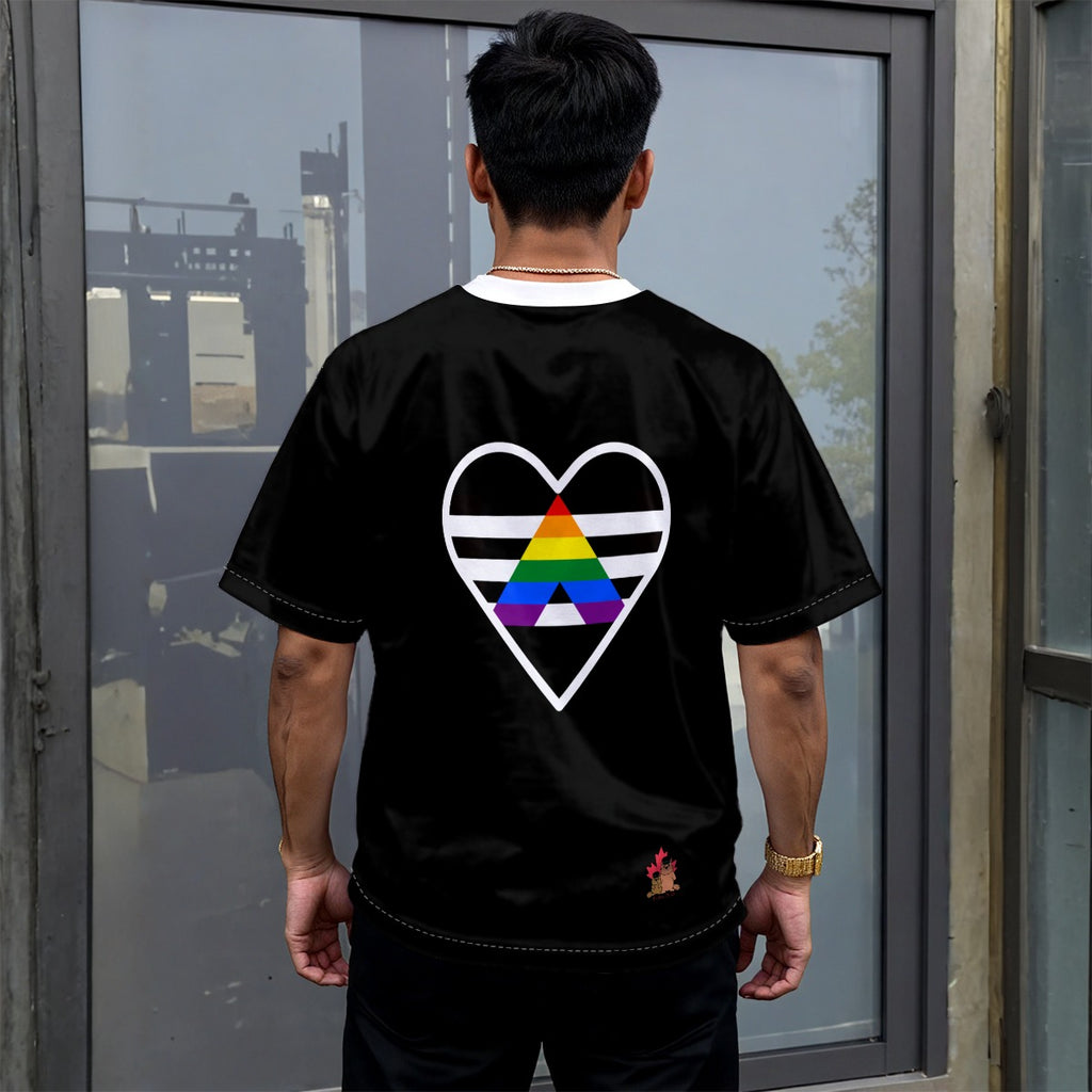 Pride - Ally definition - Unisex drop shoulder tee - black with white
