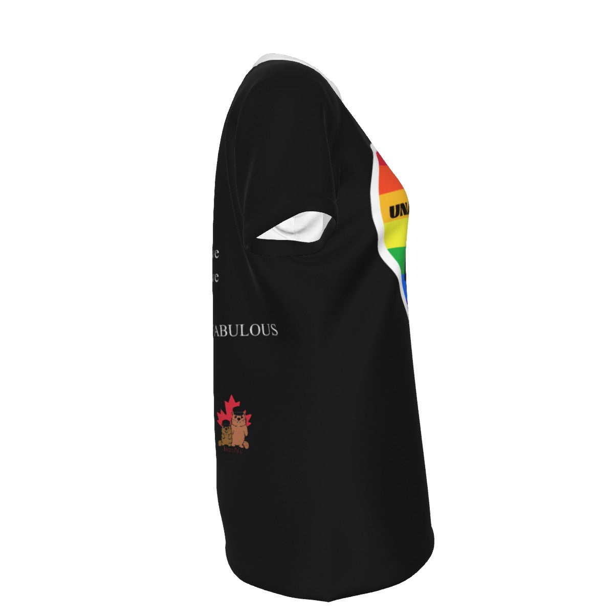 Pride - Rainbow - round neck tee - black