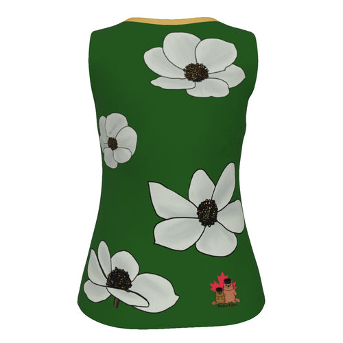 BC Dogwood - U neck tank - green