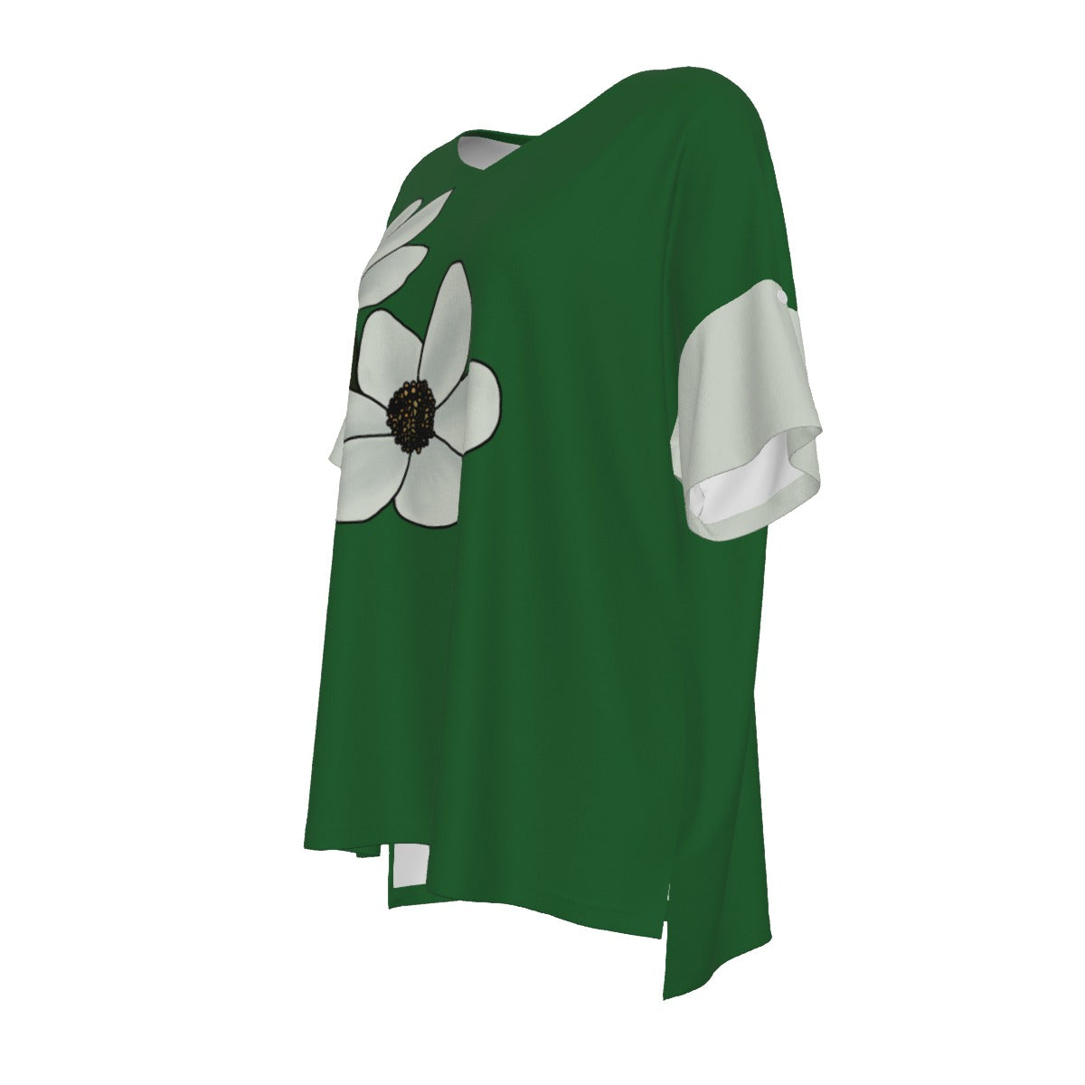 BC Dogwood - drop shoulder tee - forest green