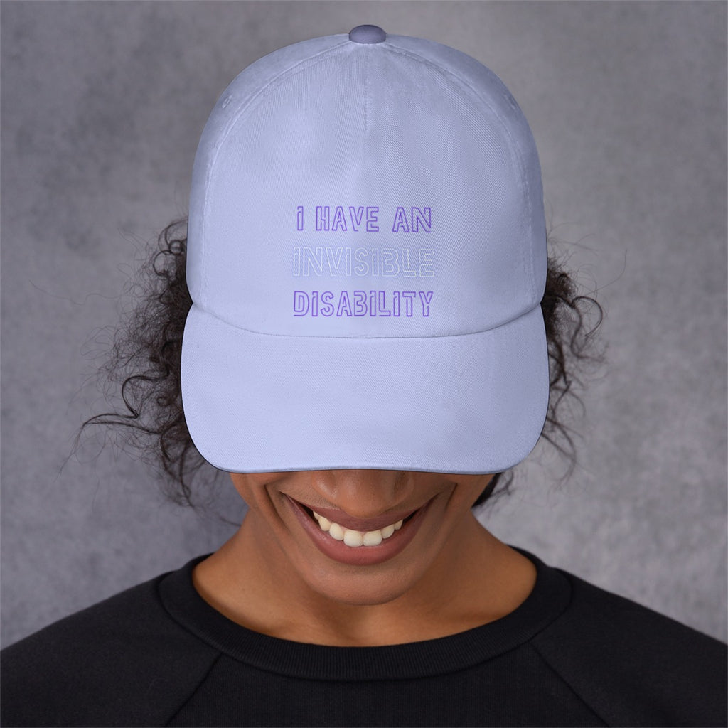 Invisible Disability - baseball cap - baby periwinkle