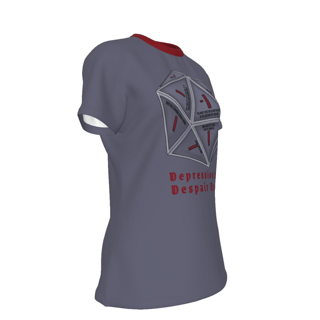 D20 of Doom - grey/red -round neck tee