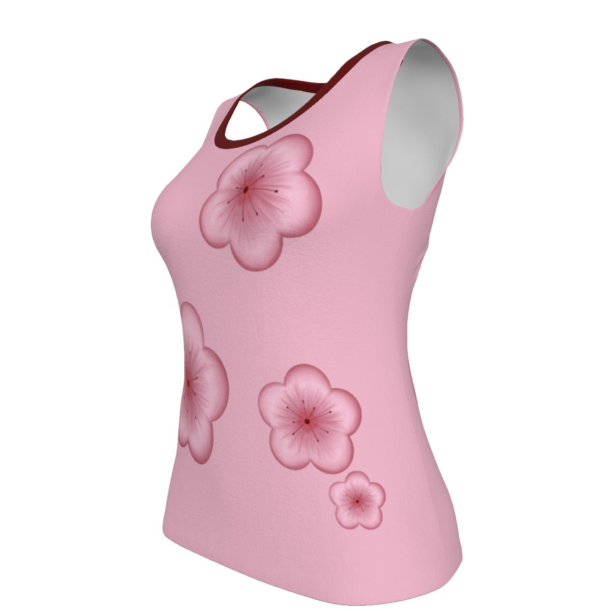 Plum Blossoms - U tank - pink