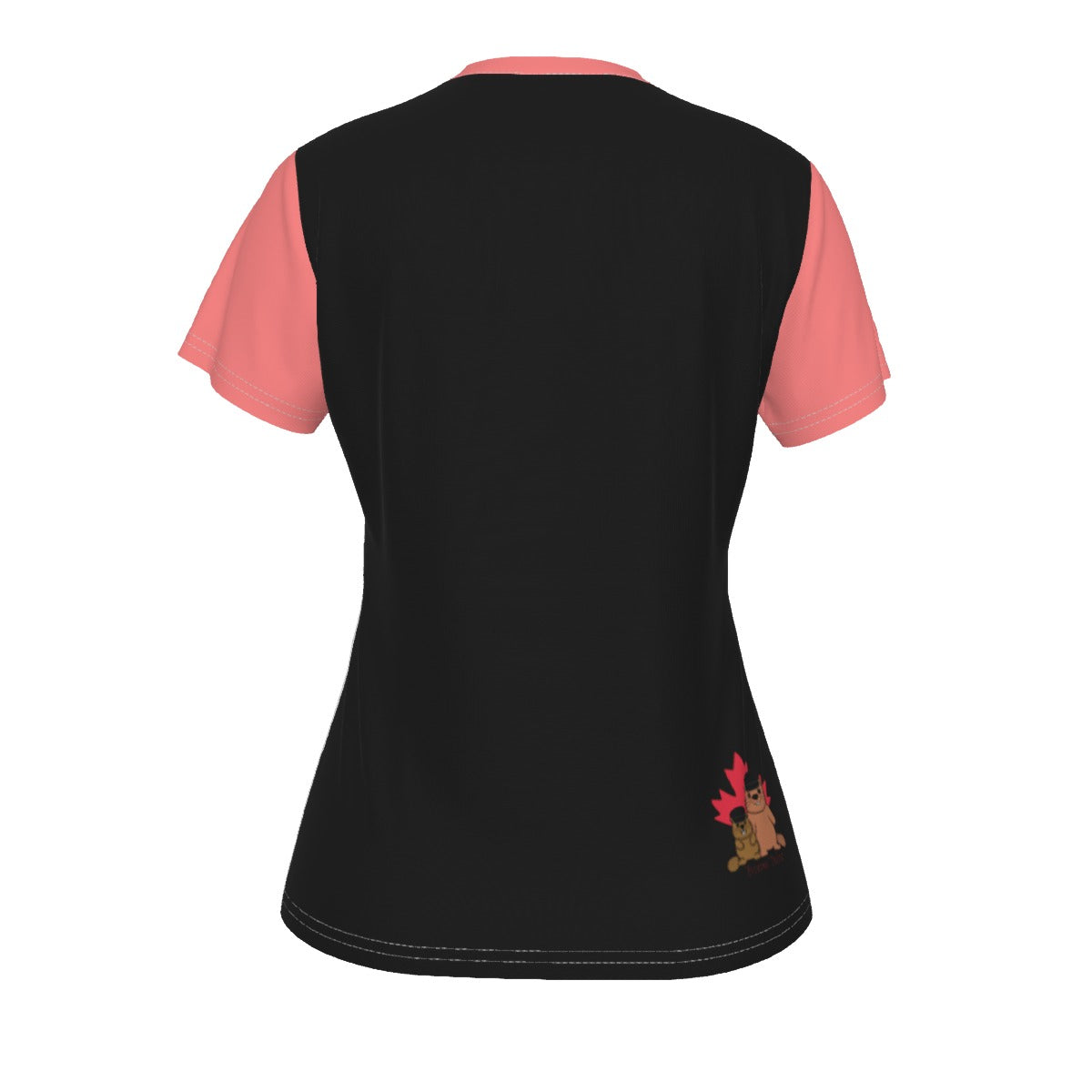 Zippy - V neck tee - white with pink