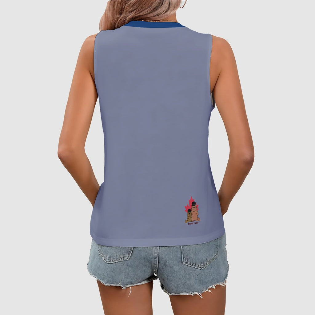 Sweet Snek - V neck tank - light grey