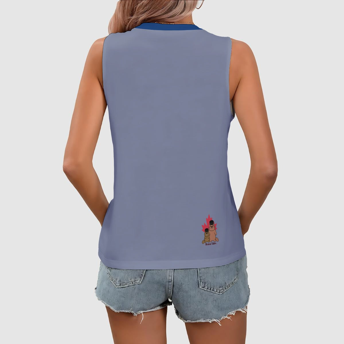 Sweet Snek - V neck tank - light grey